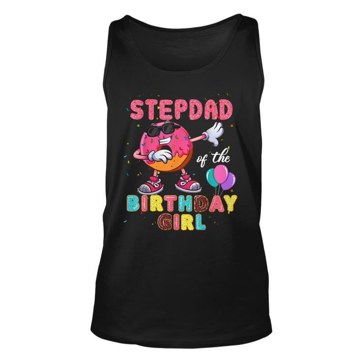 Stepdad Of The Birthday Girl  Donut Dab Birthday  Unisex Tank Top