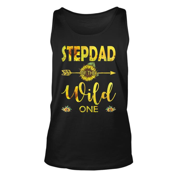 Stepdad Of The Wild One-1St Birthday Sunflower Outfit  Unisex Tank Top