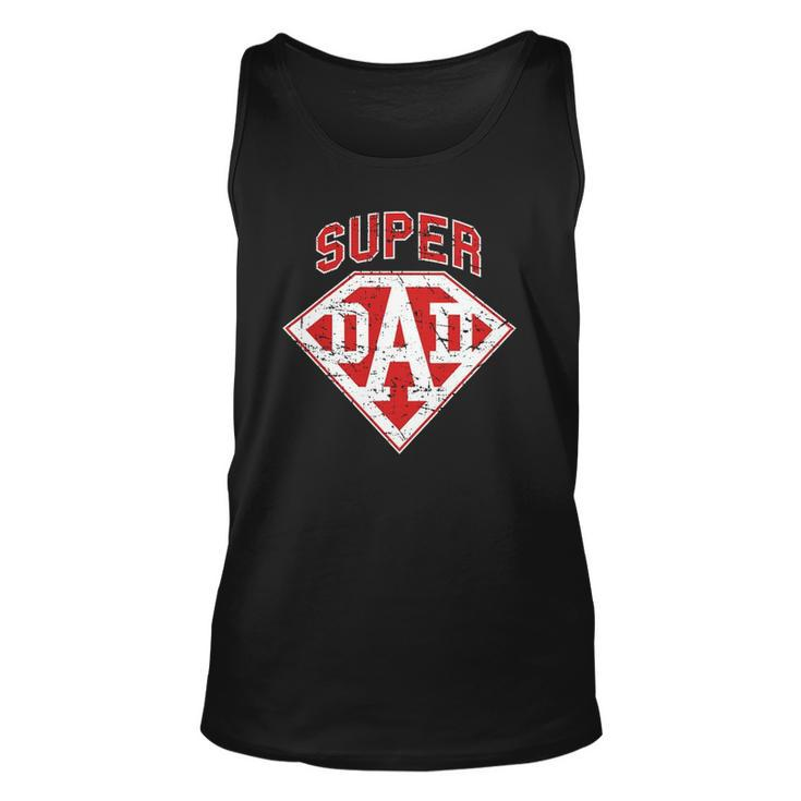 Super Dad Superhero Daddy Tee Funny Fathers Day Outfit Unisex Tank Top