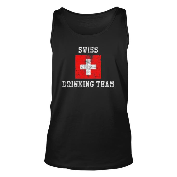 Swiss Drinking Team Funny National Pride Gift Unisex Tank Top