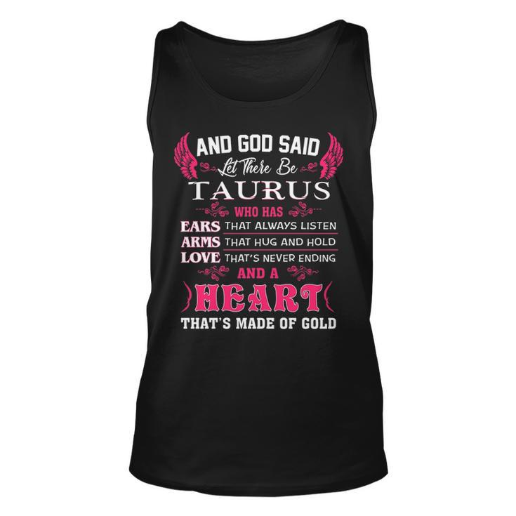 Taurus Girl   And God Said Let There Be Taurus Girl Unisex Tank Top
