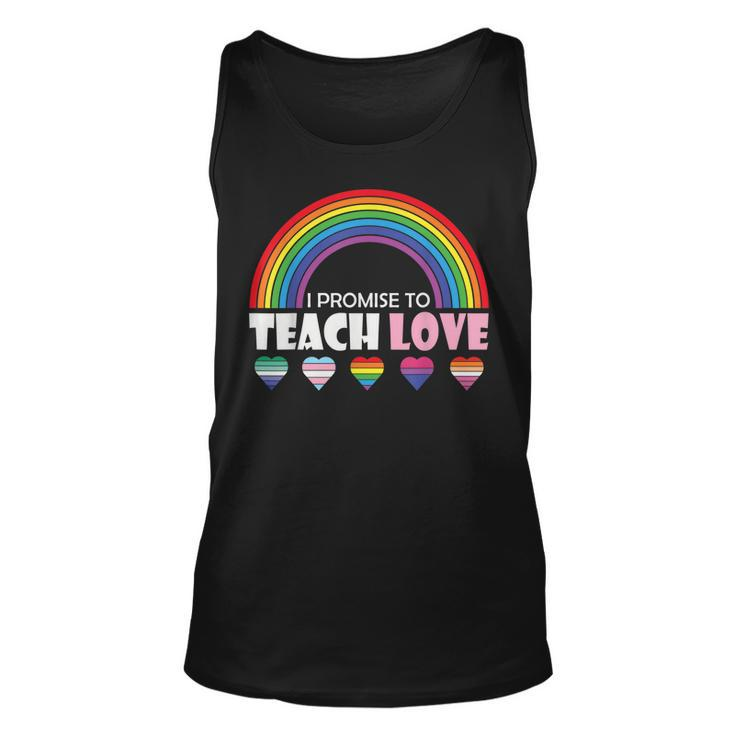Teacher Ally Lgbt Teaching Love Rainbow Pride Month  Unisex Tank Top