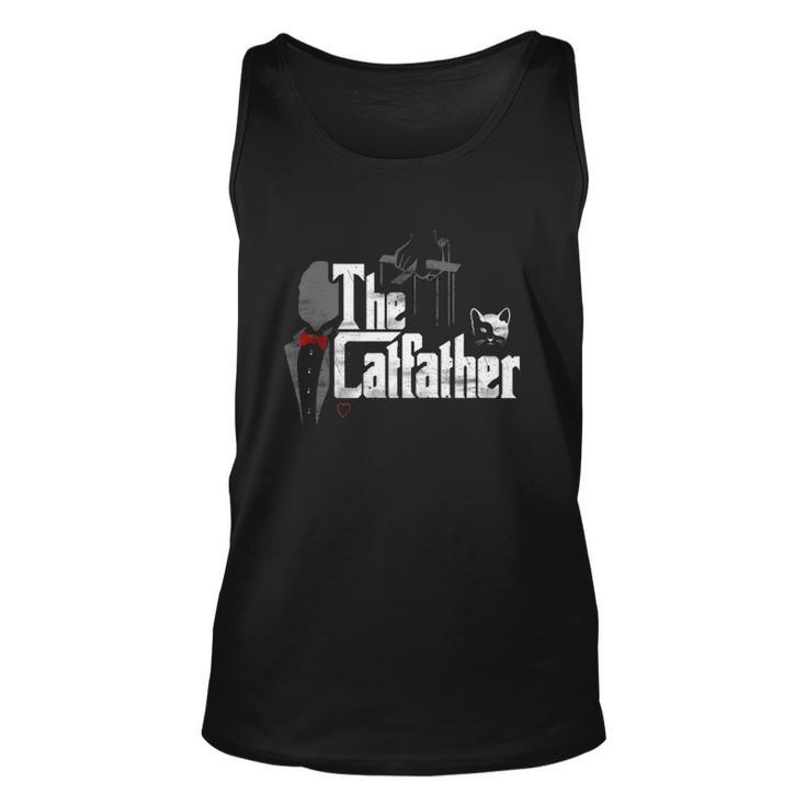 The Catfather  Funny Cat Dad Gift Father Of Cats  Unisex Tank Top