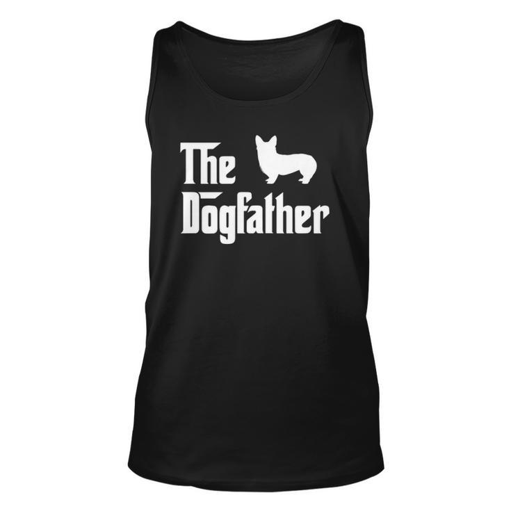 The Dogfather  Gift For Corgi Lovers Dad Funny Corgi Unisex Tank Top