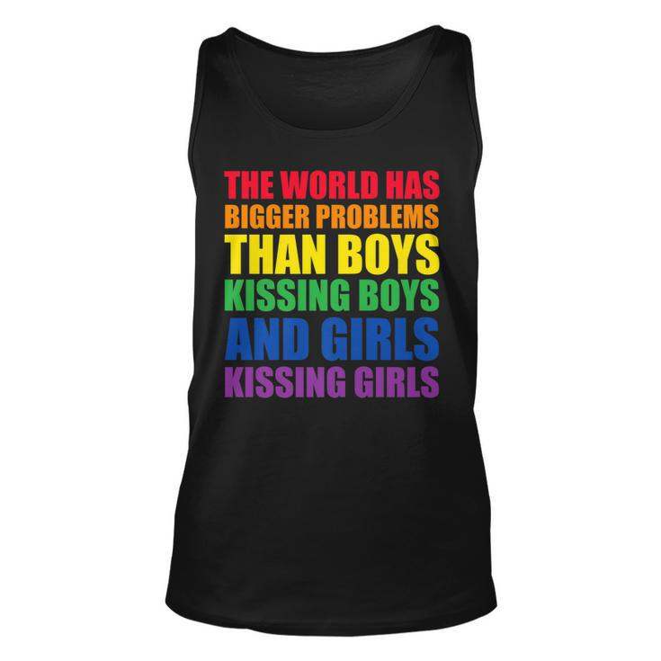 The World Has Bigger Problems Lgbt-Q Pride Gay Proud Ally   Unisex Tank Top