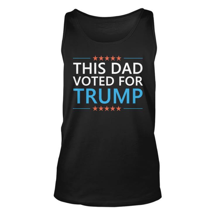 This Dad Voted For Trump Funny 4Th Of July Fathers Day Meme   Unisex Tank Top