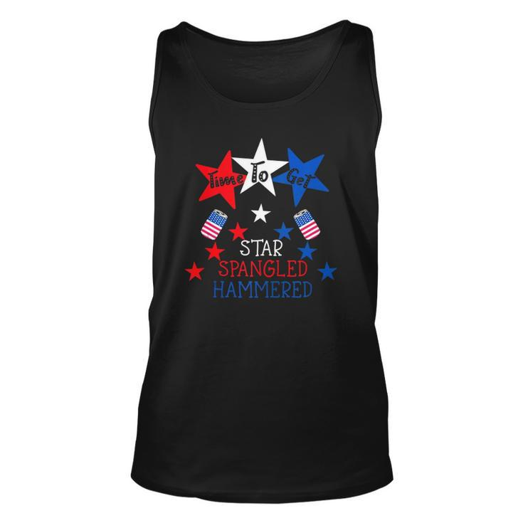 Time To Get Star Spangled Hammered 4Th Of July Drinking Tank Top