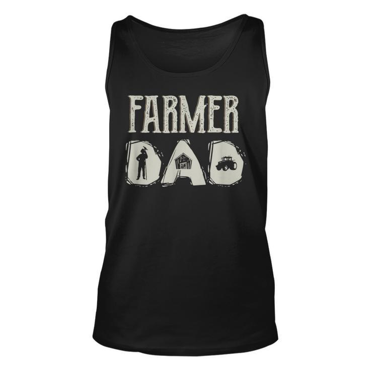 Tractor Dad Farming Father Farm Lover Farmer Daddy  V2 Unisex Tank Top