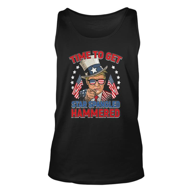 Trump 4Th Of July  Star Spangled Hammered Drinking Tee Unisex Tank Top
