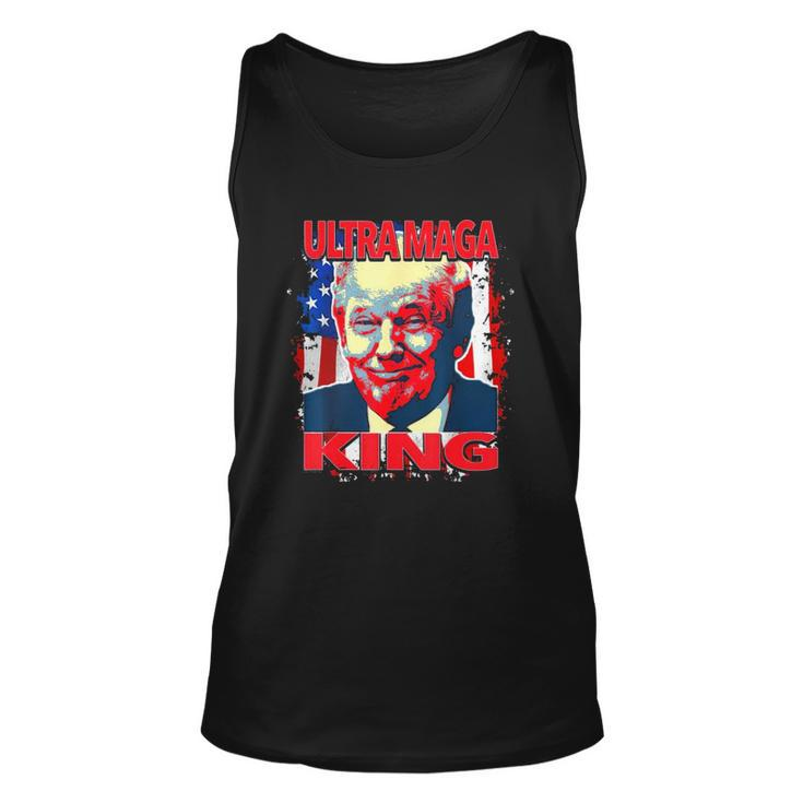 Trump President Ultra Maga King American Flag Unisex Tank Top