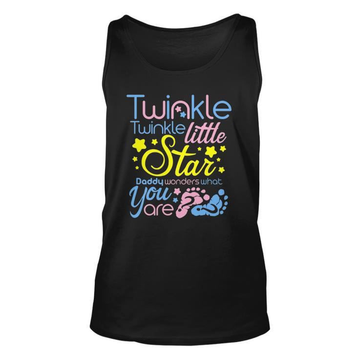 Twinkle Little Star Daddy Wonders What You Are Gender Reveal Tank Top