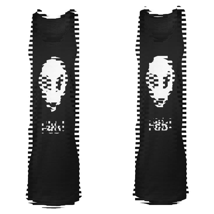Ufo Alien Hello Science Fiction Lover Unisex Tank Top