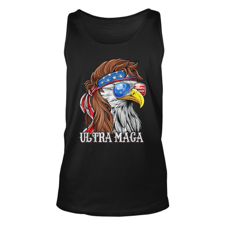 Ultra Maga Trump Sunglasses Eagle Head Usa Flag Bandana Unisex Tank Top