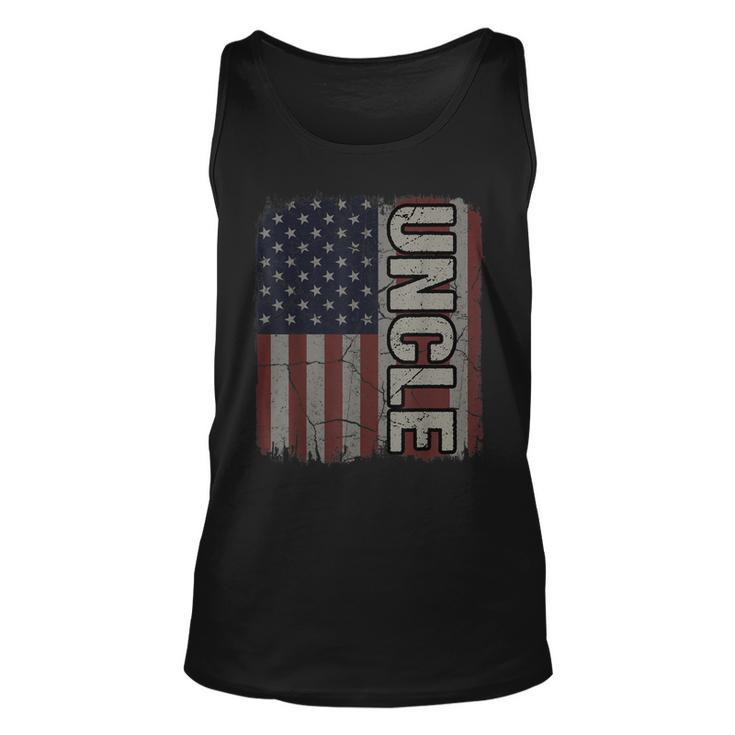 Uncle American Flag Vintage Fathers Day 4Th Of July Gift  Unisex Tank Top