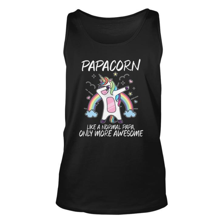 Unicorn Dabbing Papacorn Like Normal Papa Only More Awesome Unisex Tank Top