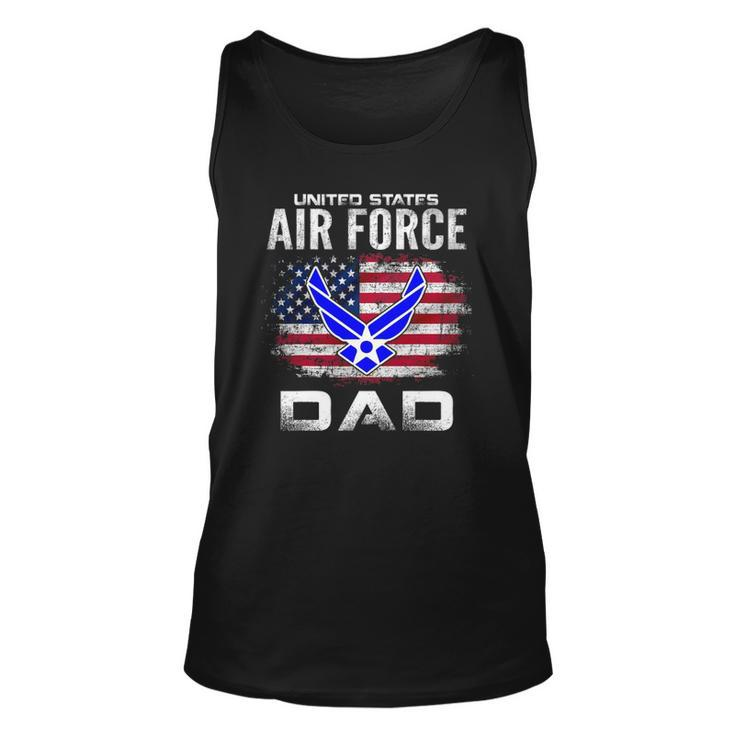 United States Air Force Dad With American Flag Gift Unisex Tank Top