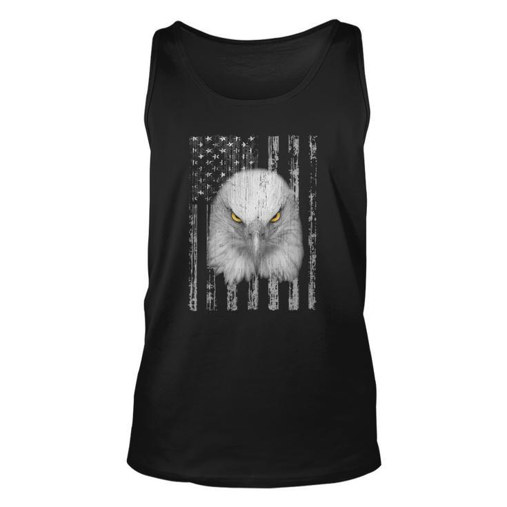 Usa Flag With American Bald Eagle Eyes  Patriotic Tee Unisex Tank Top