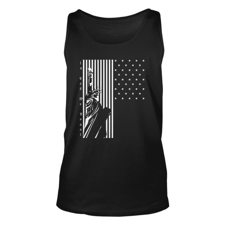 Usa Us Flag Patriotic 4Th Of July America Statue Of Liberty Tank Top
