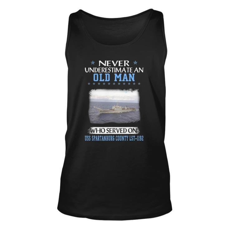Uss Spartanburg County Lst-1192 Veterans Day Father Day Tank Top