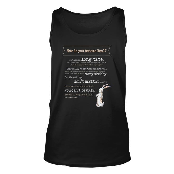 Womens Velveteen Rabbit Book Quote 1922 Becoming Real Skin Horse Tank Top