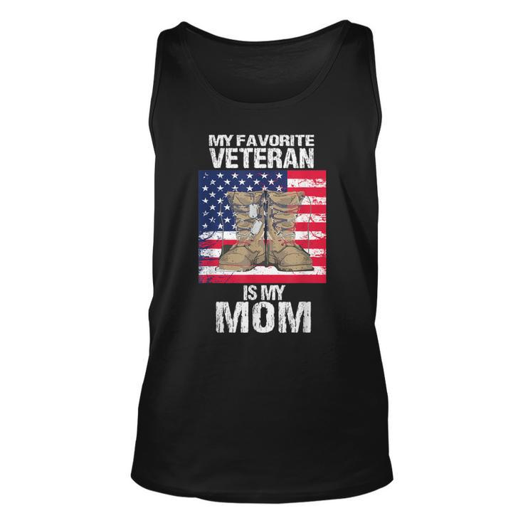 Veteran Mom Proud Son Kids Veterans Day Us Veteran Mother  Unisex Tank Top