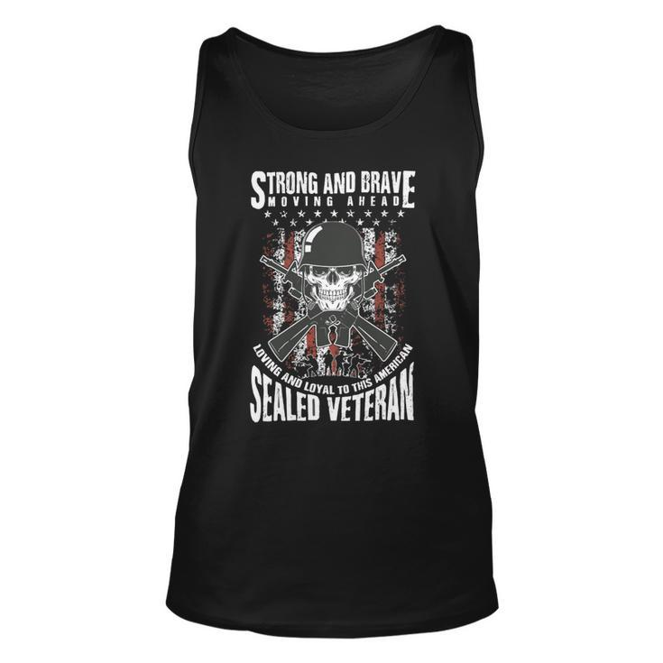 Veteran Strong And Brave American Veteran 224 Navy Soldier Army Military Unisex Tank Top