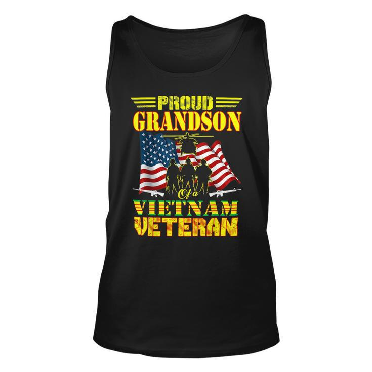 Veteran Veterans Day Proud Grandson Of A Vietnam Veteran For 142 Navy Soldier Army Military Unisex Tank Top