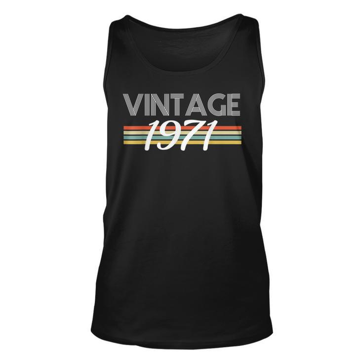 Vintage 1971 50Th Birthday Gift Fifty Years Old Anniversary  Unisex Tank Top
