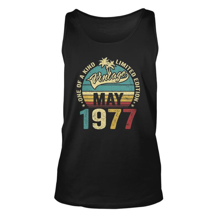 Vintage 45 Years Old May 1977 Decorations 45Th Birthday Unisex Tank Top