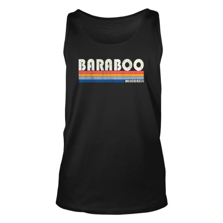Vintage 70S 80S Style Baraboo Wi Unisex Tank Top