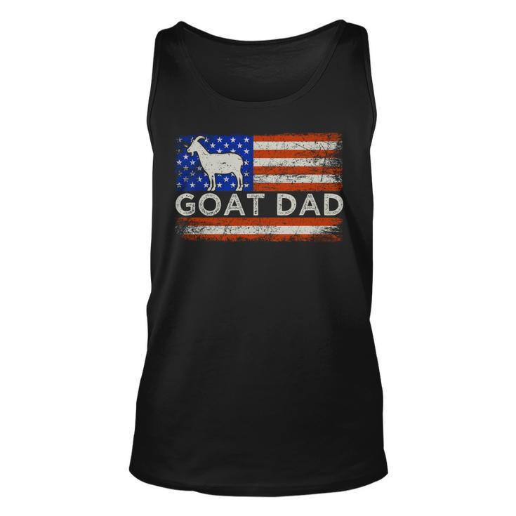 Vintage American Flag Goat Animal Lover Goat Dad 4Th Of July  Unisex Tank Top