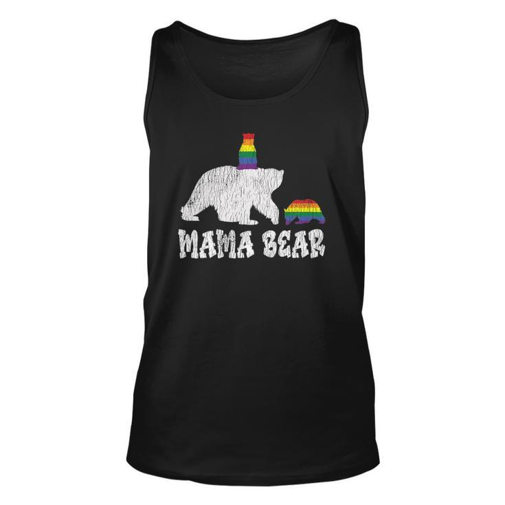 Womens Vintage Mama Bear Pride Mother Teens Mom Lesbian Gay Lgbtq Tank Top
