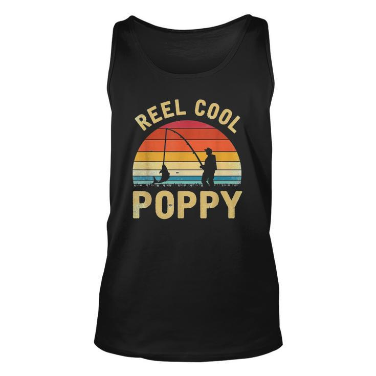 Vintage Reel Cool Poppy Fish Fishing Fathers Day Classic Tank Top