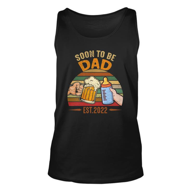 Vintage Soon To Be Dad 2022 Fathers Day Unisex Tank Top