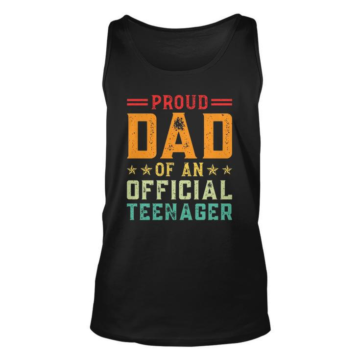 Vintage Thirteen Retro Proud Dad Of An Official Teenager Unisex Tank Top