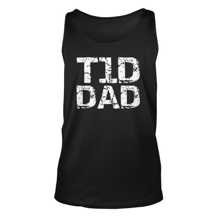 Vintage Type 1 Diabetes Dad Gift For Fathers Cool T1d Dad  Unisex Tank Top
