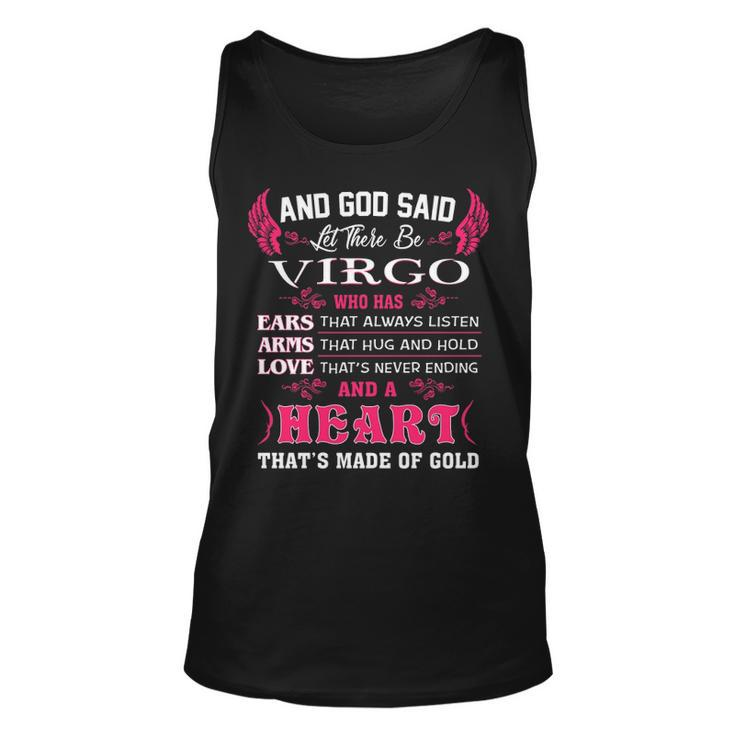 Virgo Girl   And God Said Let There Be Virgo Girl Unisex Tank Top