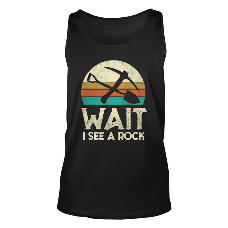 Wait I See A Rock Geologist Science Retro Geology Tank Top