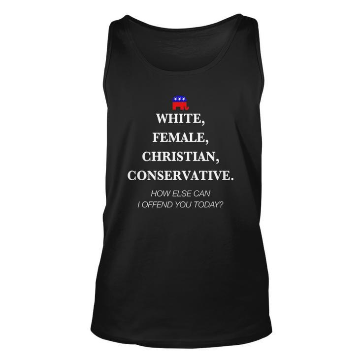 White Female Christian Conservative Republican  Women  Unisex Tank Top