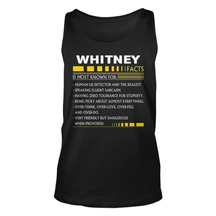 Whitney Name Gift   Whitney Facts Unisex Tank Top