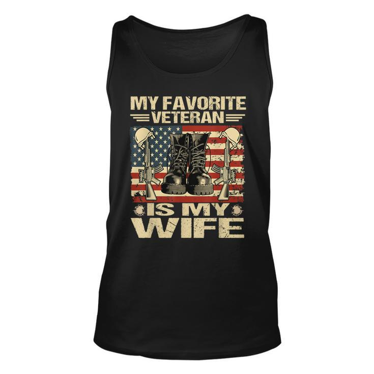 Wife Veterans Day My Favorite Veteran Is My Wife Unisex Tank Top