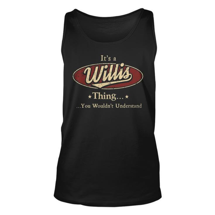 Willis Shirt Personalized Name Gifts T Shirt Name Print T Shirts Shirts With Name Willis Unisex Tank Top