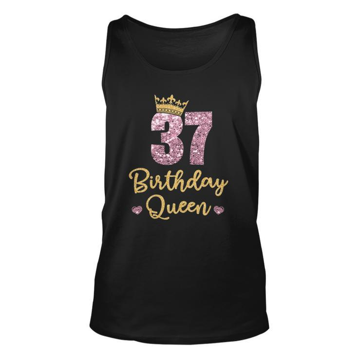 Womens 37 Birthday Queen 37Th Birthday Queen 37 Years Gift Unisex Tank Top