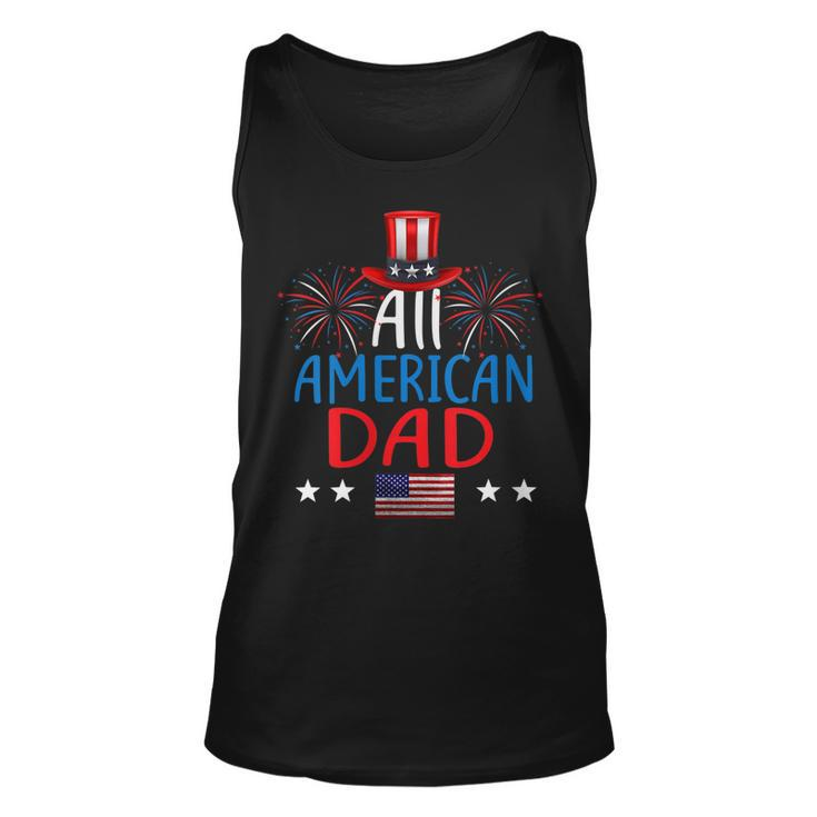 Womens All American Dad 4Th Of July Matching Family Patriotic  Unisex Tank Top
