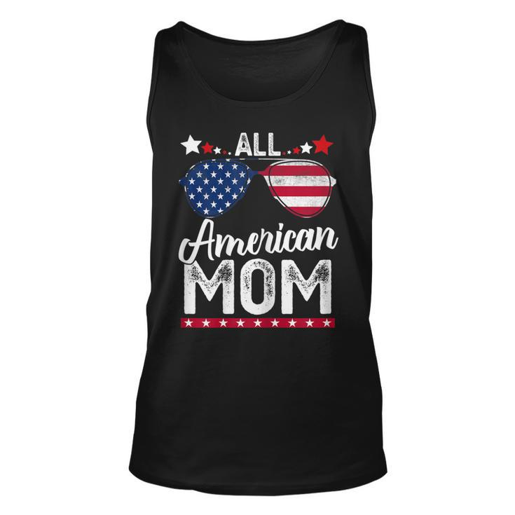 Womens All American Mom 4Th Of July  Mothers Day Women Mommy  Unisex Tank Top