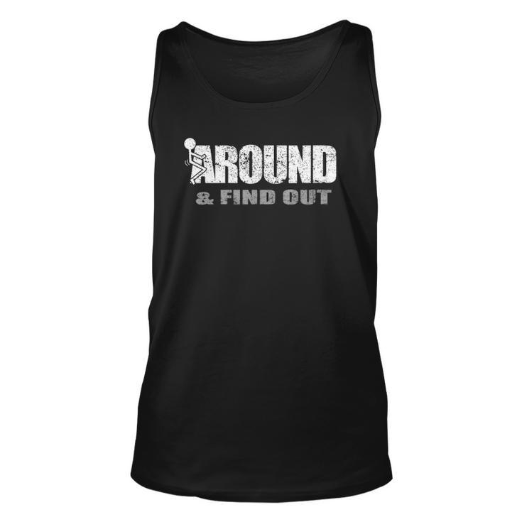 Womens Fuck Around And Find Out Men Funny Christmas Holiday Unisex Tank Top
