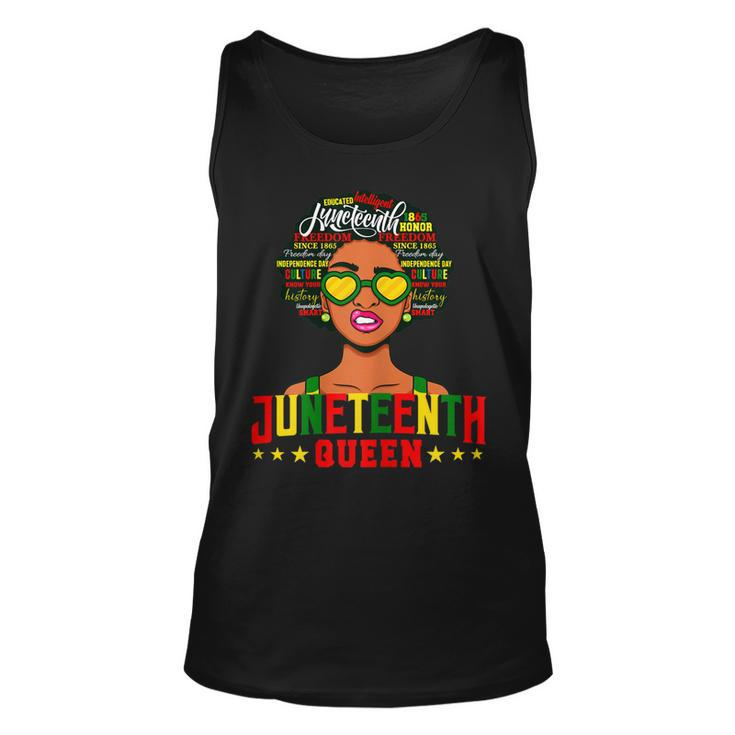 Womens Juneteenth Women Natural Afro Queen   Unisex Tank Top