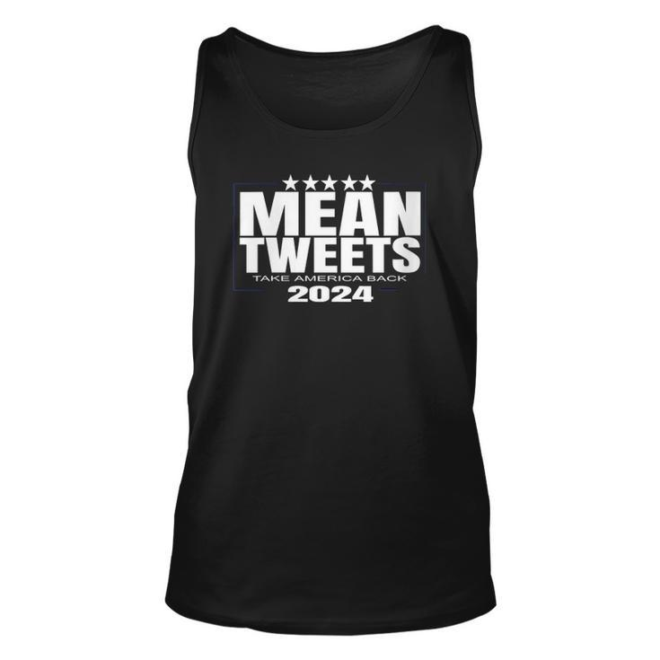 Womens Mean Tweets Mean Tweets 2024 4Th Of July  V-Neck Unisex Tank Top