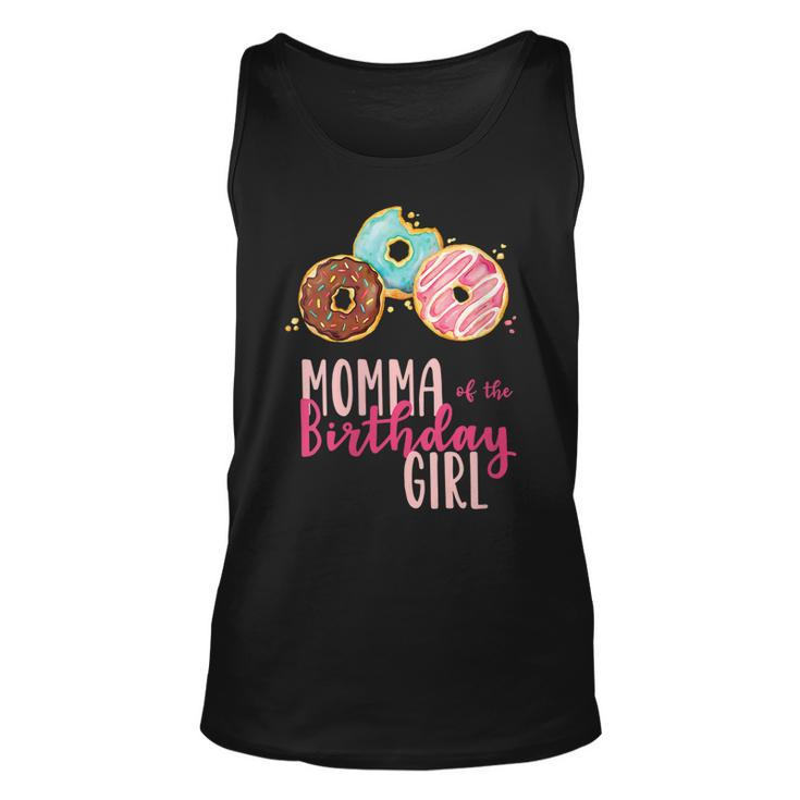 Womens Momma Of The Birthday Girl Donut Birthday Party Theme Family  Unisex Tank Top