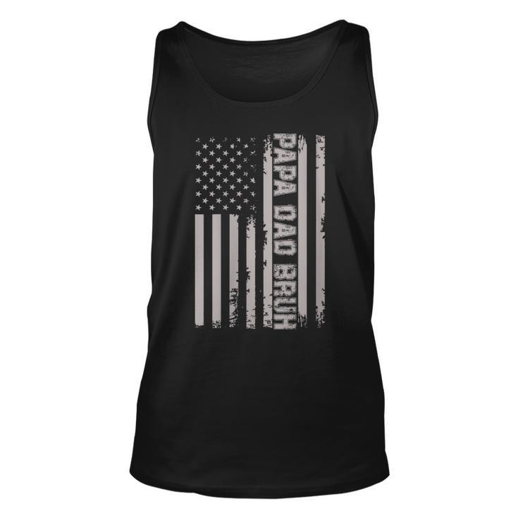 Womens Papa Dad Bruh Fathers Day 4Th Of July Us Flag Vintage 2022  Unisex Tank Top